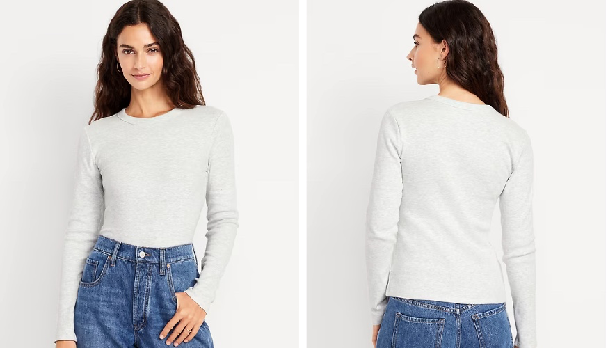 Snug Crew-Neck Long-Sleeve T-Shirt | Old Navy
