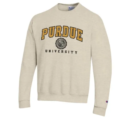 Purdue Boilermakers Champion Oatmeal Seal Crewneck Sweatshirt