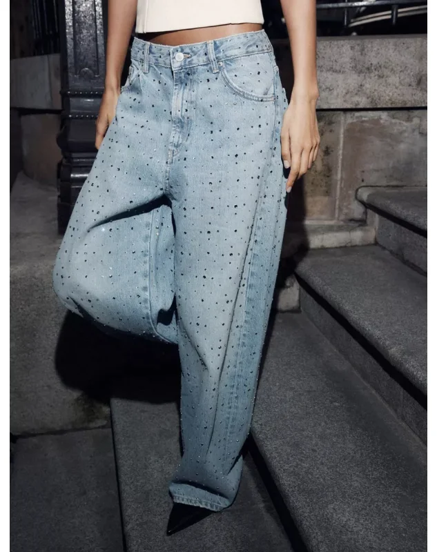 JEANS TRF BAGGY BRILLOS VITA MEDIA