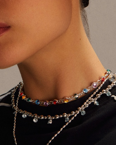 Infinity Choker Necklace in Silver
| en route jewelry