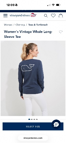 Women's Vintage Whale Long-Sleeve Tee