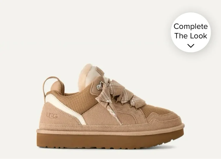 UGG® Women's Lowmel Canvas/Suede/Recycled Materials Shoes in Sand, Size 7