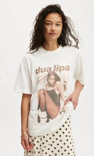 Dua Lipa Boxy Graphic Music Tee