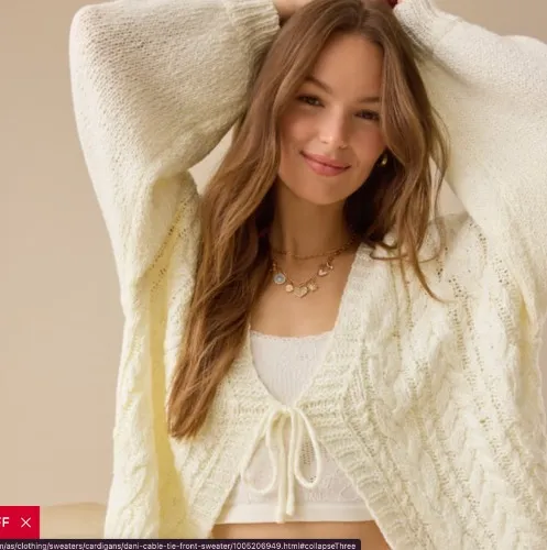 Dani Cable Tie Front Sweater
