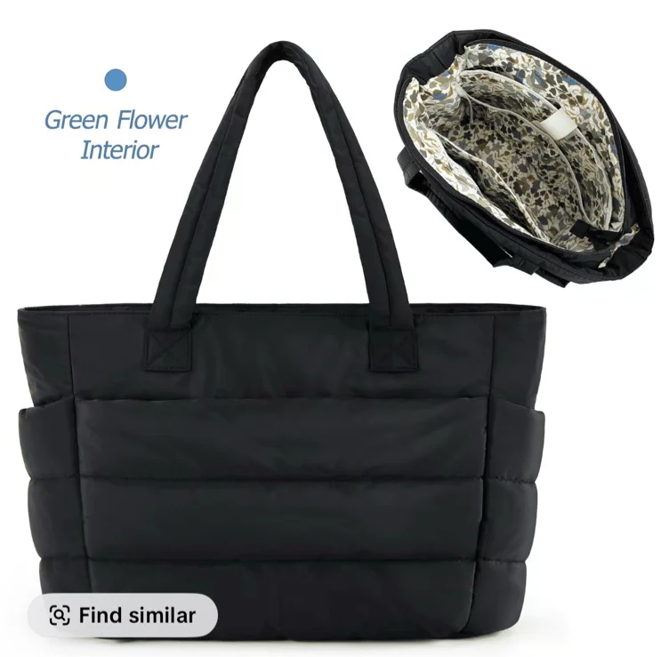CozyLoucia Cute Puffer Tote Bag for Women FallFreshness Pink - TikTok Shop