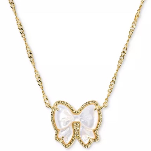 Haley Bow Short Pendant Necklace, 16" + 3" extender