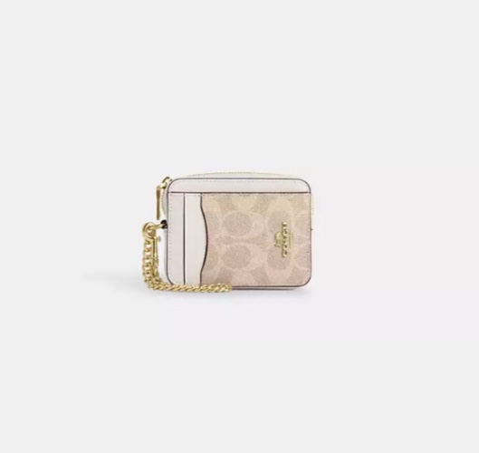 Zip Card Case In Signature Canvas