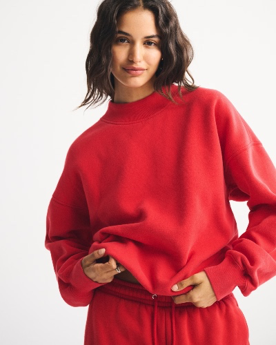 Sunday Mockneck Crew red