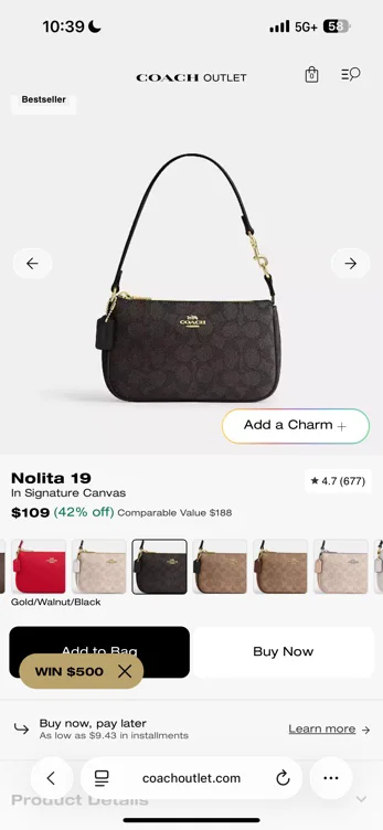 Silver Nolita 19 In Signature Canvas