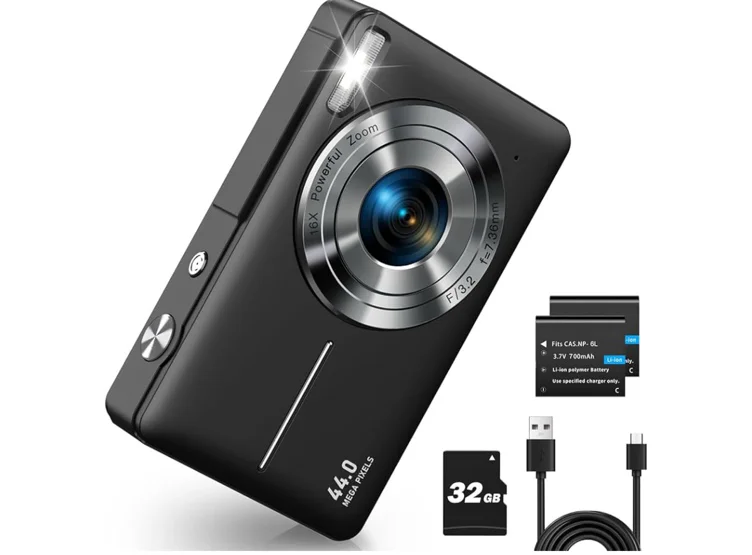 CAMKORY Digital Camera, Full HD 1080P Point and Shoot Camera 44MP Kids Camera with 32GB Card, 16X Zoom, Small Camera for Photography and Video, Black : Amazon.ca: Toys & Games