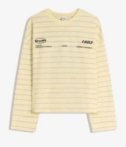 Oversize long sleeve print T-shirt