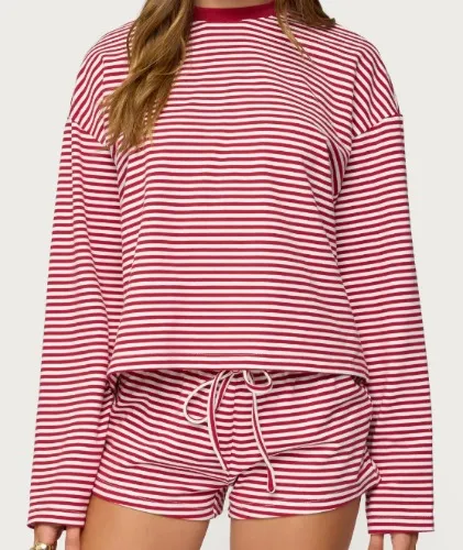 Jainee Striped Long Sleeve T Shirt