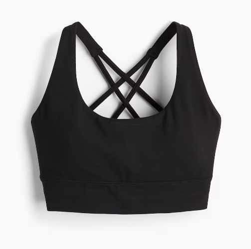Sports Bra With SoftMove in Black | Size Medium
