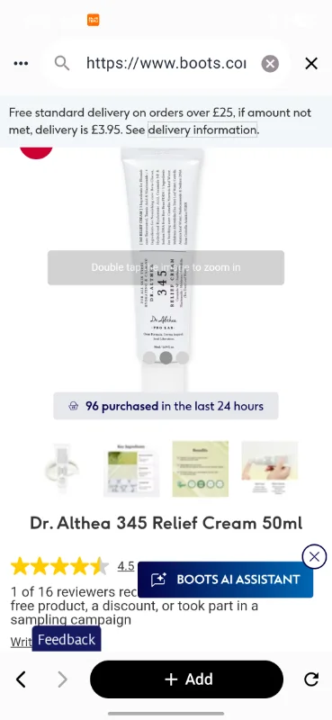 Dr. Althea 345 Relief Cream 50ml - Boots