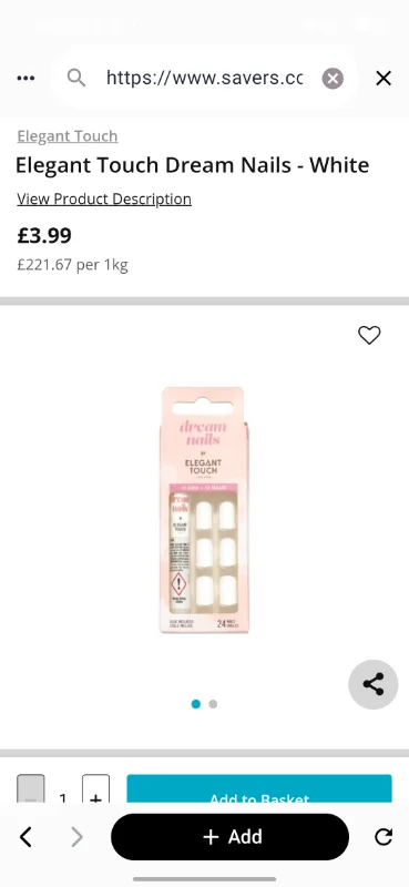 Elegant Touch Dream Nails - White | Makeup | Savers