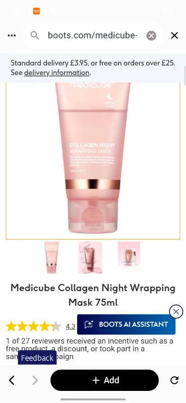 Medicube Collagen Night Wrapping Mask 75ml - Boots