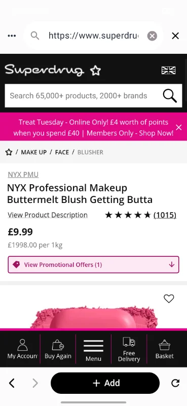 Nyx Blush Getting Butter