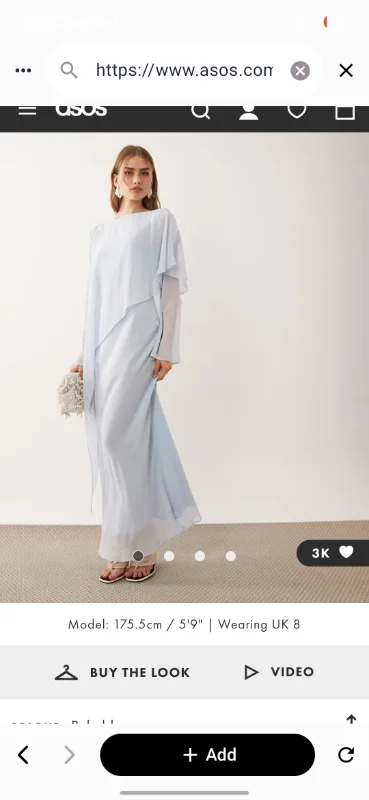 ASOS DESIGN cape detail long sleeve maxi dress in pale blue | ASOS