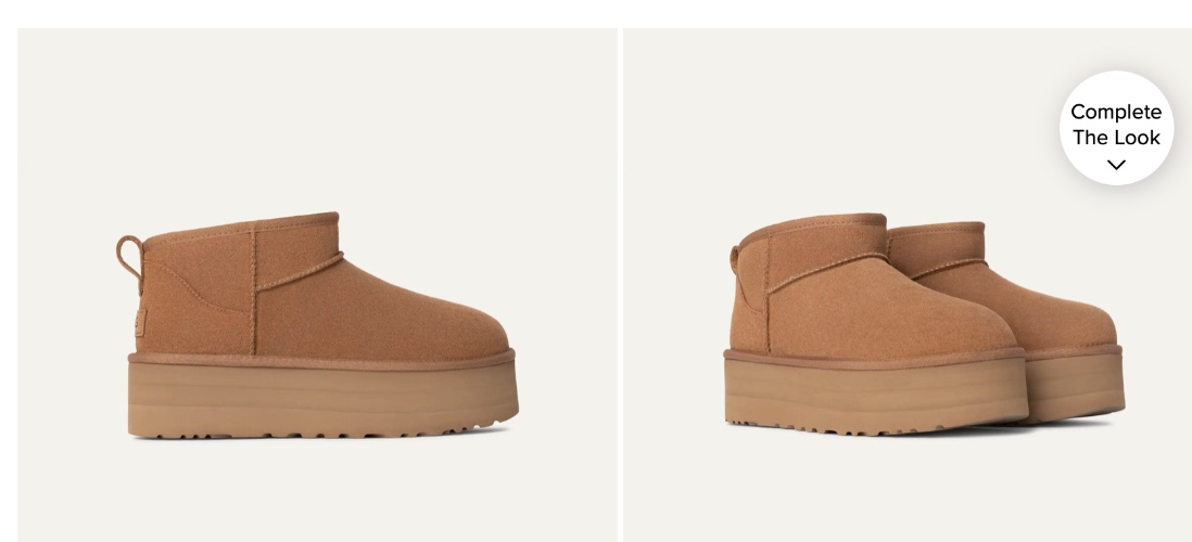 UGG® Women's Classic Ultra Mini Platform Suede Classic Boots in Chestnut, Size 9