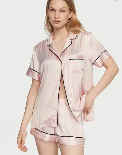 Glazed Satin Short Pajama Set