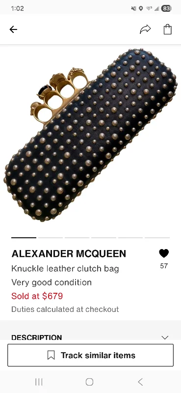 Alexander McQueen Knuckle Clutch