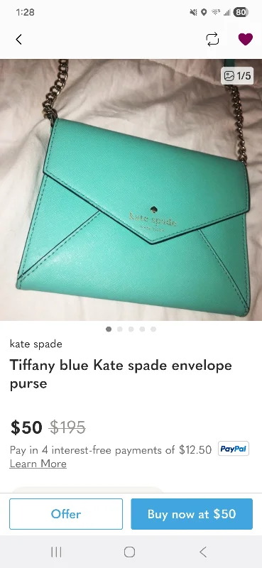 Kate Spade Envelope Purse - Tiffany Blue