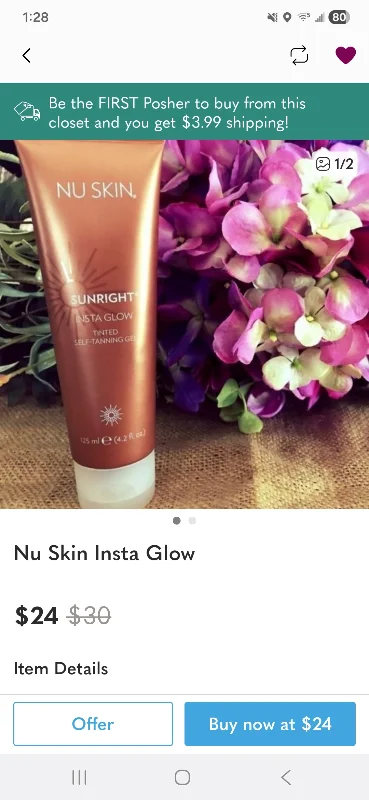 Nu Skin Insta Glow Tanning Lotion
