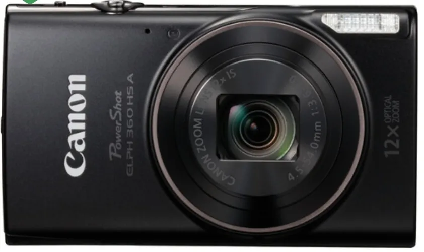 Canon PowerShot ELPH 360 HS A Digital Camera (Black)