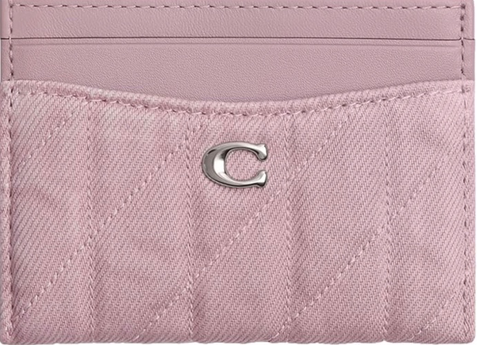 Amazon.com: Coach Essential Card Case in Quilted Dyed Colored Denim : Clothing, Shoes & Jewelry