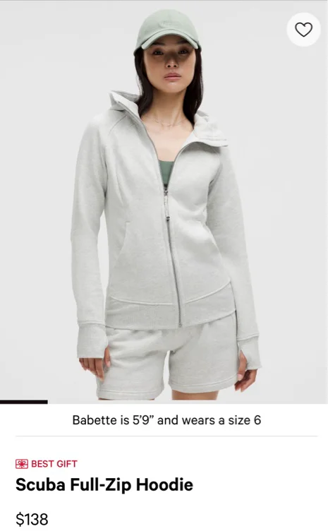 Scuba Oversized full-Zip Hoodie - Heathered Core Ultra Light Grey - XL/XXL