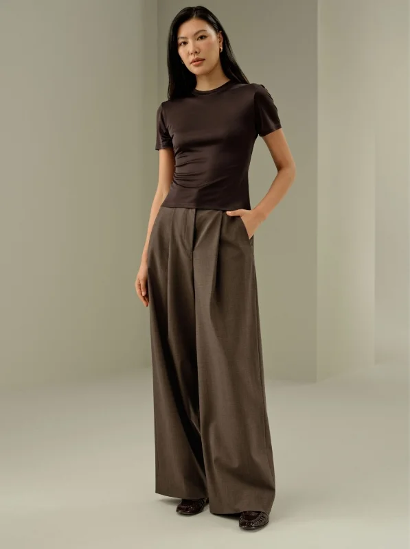 Slim Fitted Silk Jersey Tee