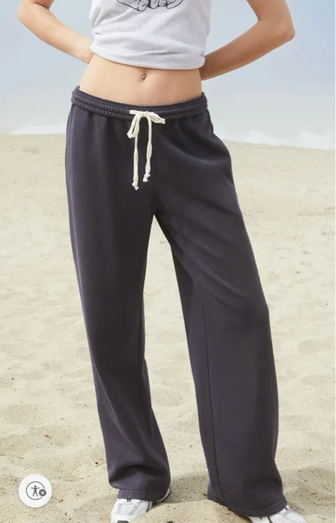 John Galt Navy Anastasia Tie Baggy Sweatpants | PacSun